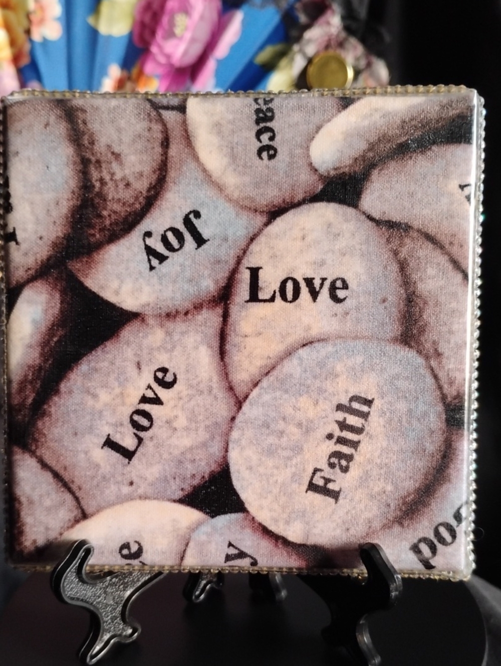 Faith Love Joy Inspirational Decorative Art